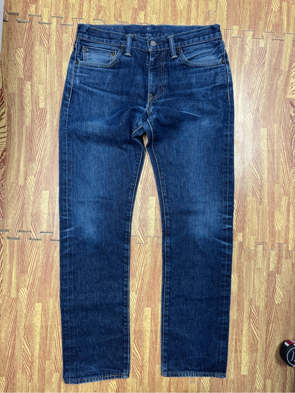 Levis 511 Jeans Mens 30x30 Blue Slim Fit Red Line Selvedge Denim Cotton Whisker